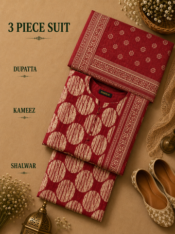 Signature Premium Unstitched 3PC Noble Lawn Suit - M1310