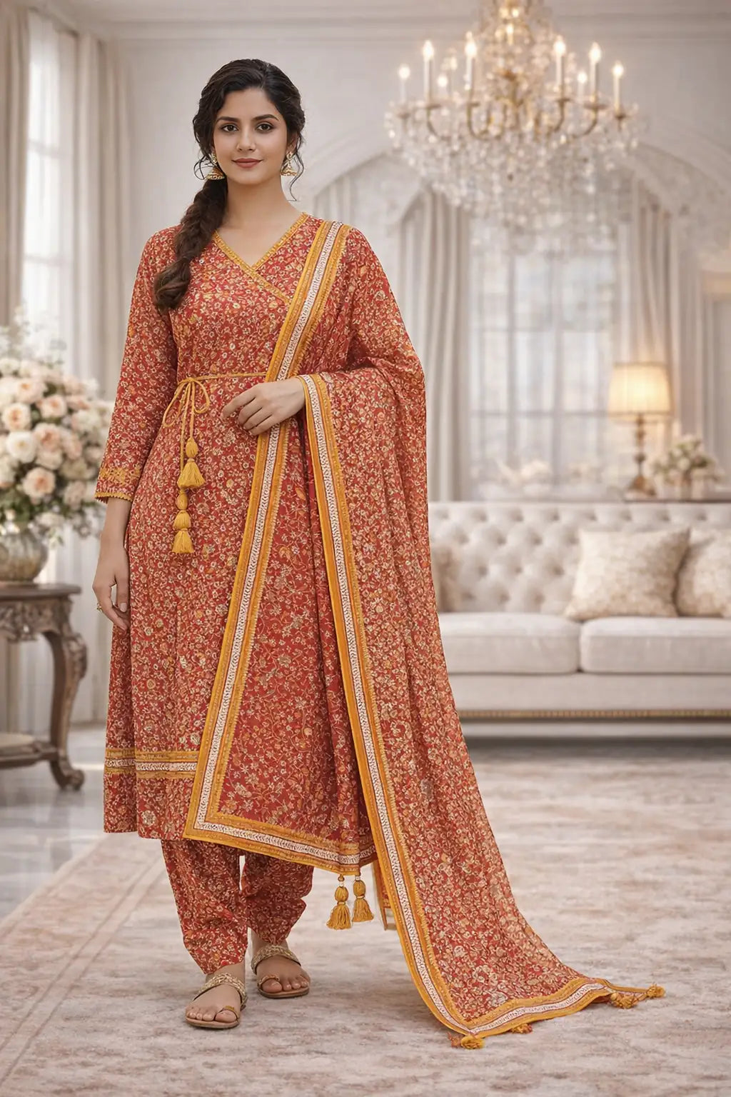 Swiss Lawn Unstitched 3 Piece Suit - A1206