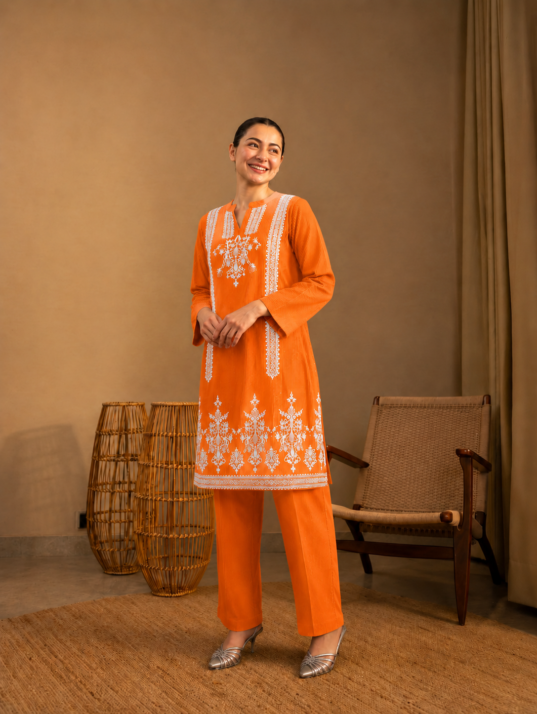 2 Pc Stitched Lawn Suit - PRET - D-01-ORG