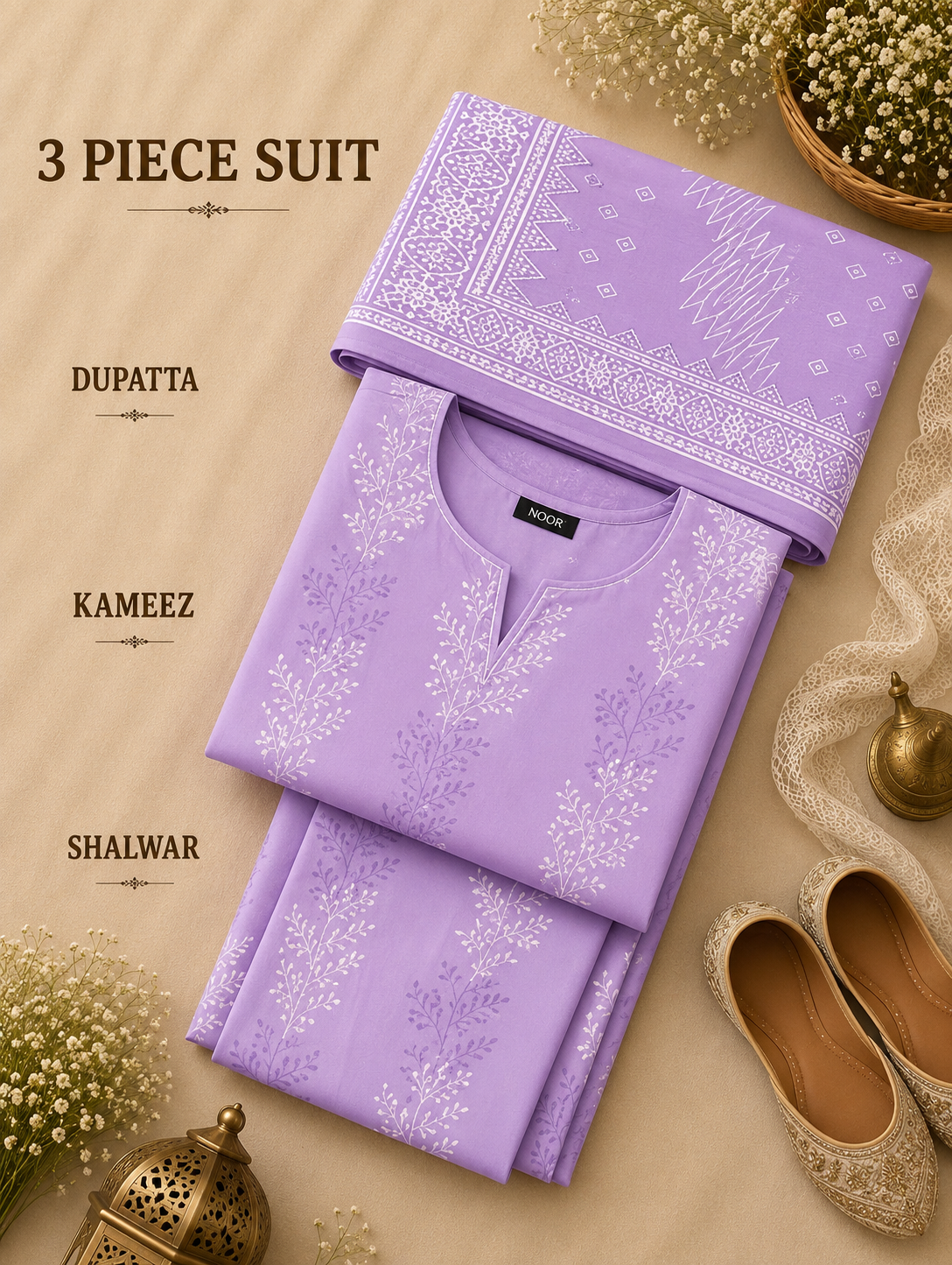 Signature Premium Unstitched 3PC Regal Lawn Suit - M1501