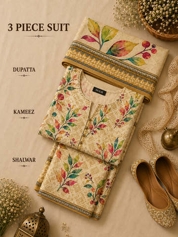 Signature Premium Unstitched 3PC Regal Lawn Suit - M1503