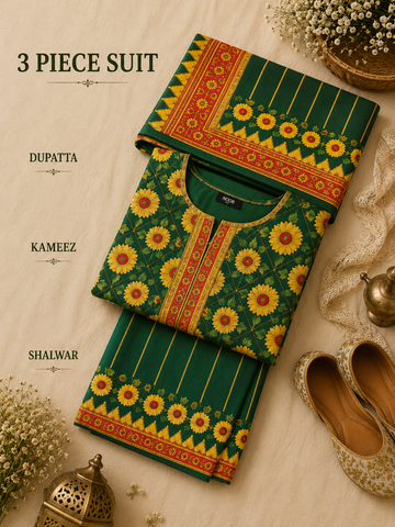 Signature Premium Unstitched 3PC Regal Lawn Suit - M1612