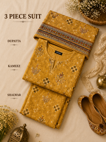 Signature Premium Unstitched 3PC Regal Lawn Suit - M1614