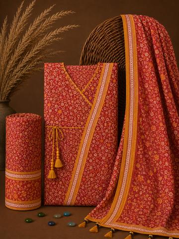 Signature Premium Unstitched 3PC Noble Lawn Suit - T1206