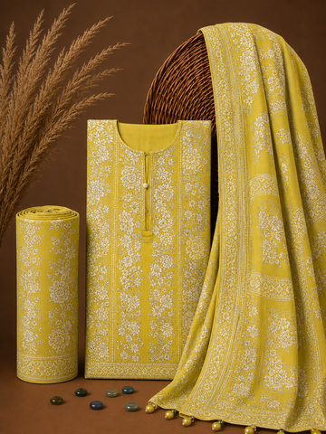 Signature Premium Unstitched 3PC Noble Lawn Suit - T1301