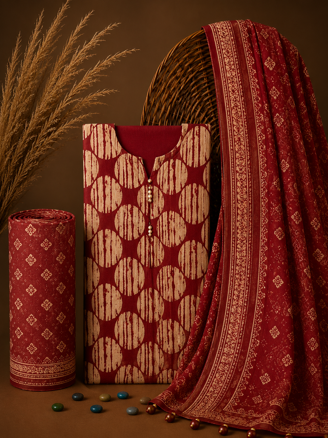 Signature Premium Unstitched 3PC Noble Lawn Suit - T1310