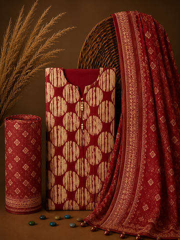 Signature Premium Unstitched 3PC Noble Lawn Suit - T1310