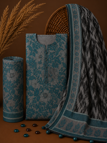 Signature Premium Unstitched 3PC Noble Lawn Suit - T1605