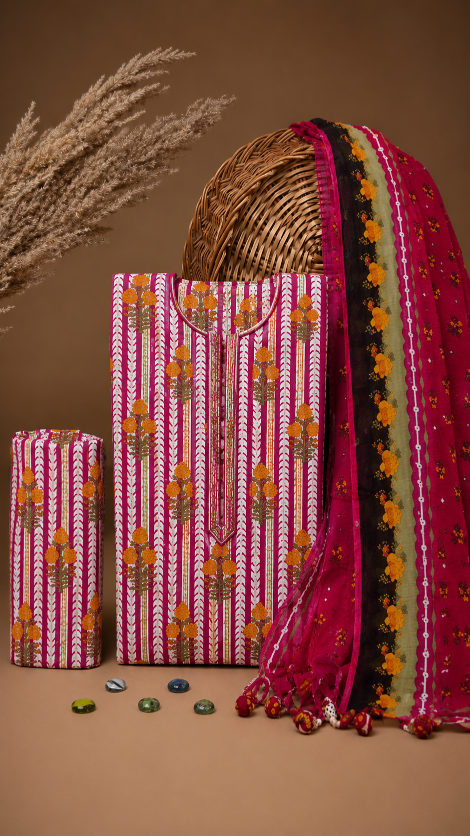 Signature Premium Unstitched 3PC Noble Lawn Suit - T1615